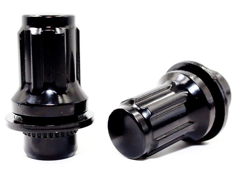 Veritek Performance Set of 4 Veritek 12x1.5mm 1.87 Inch 47mm Length 13/16 Hex OEM Factory Mag Washer Style Black Wheel Locks for Toyota Tacoma 4 Runner SR5 Pre-Runner TRD Off-Road Limited OEM Replacement - Image 3